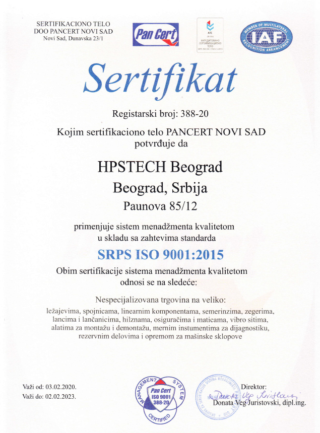 SRPS ISO 9001:2015
